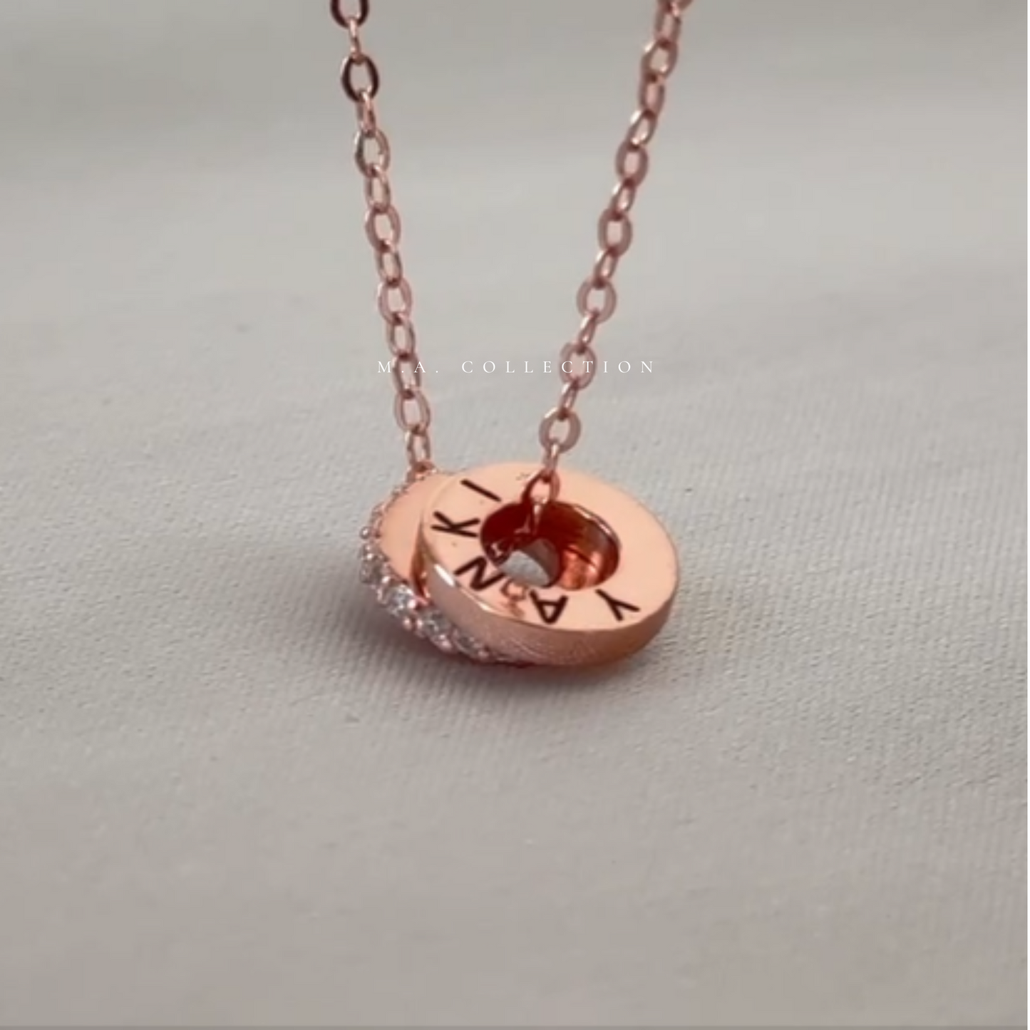 Customized Engraving Rings Necklace
