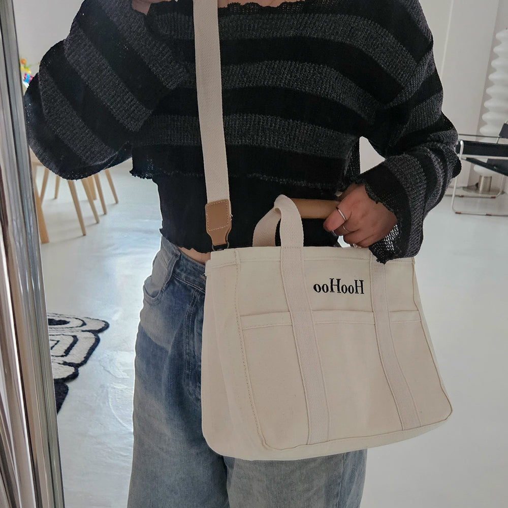 Made in Korea 定制刺繡文字手拎/斜咩袋