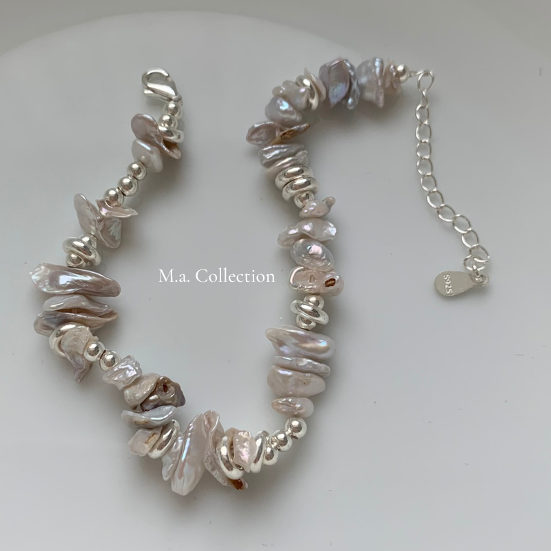 天然貝殼925銀手鏈