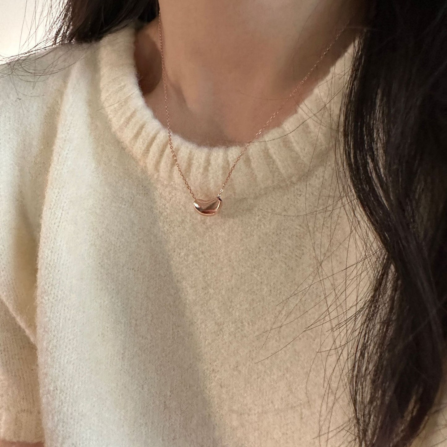 玫瑰金925銀頸鏈