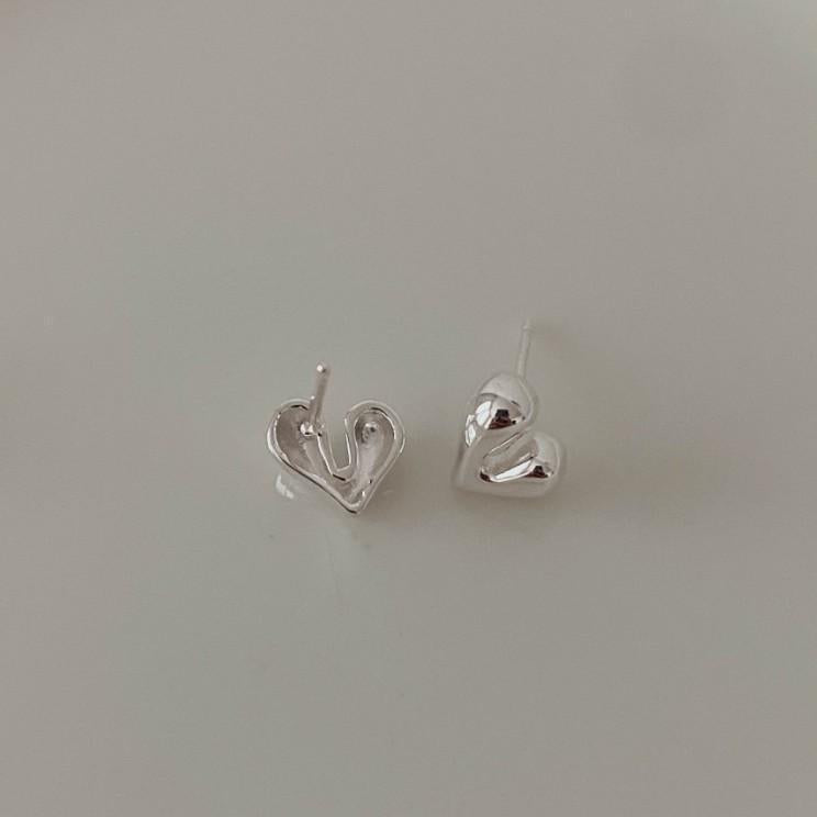 肥嘟嘟心心925銀耳環