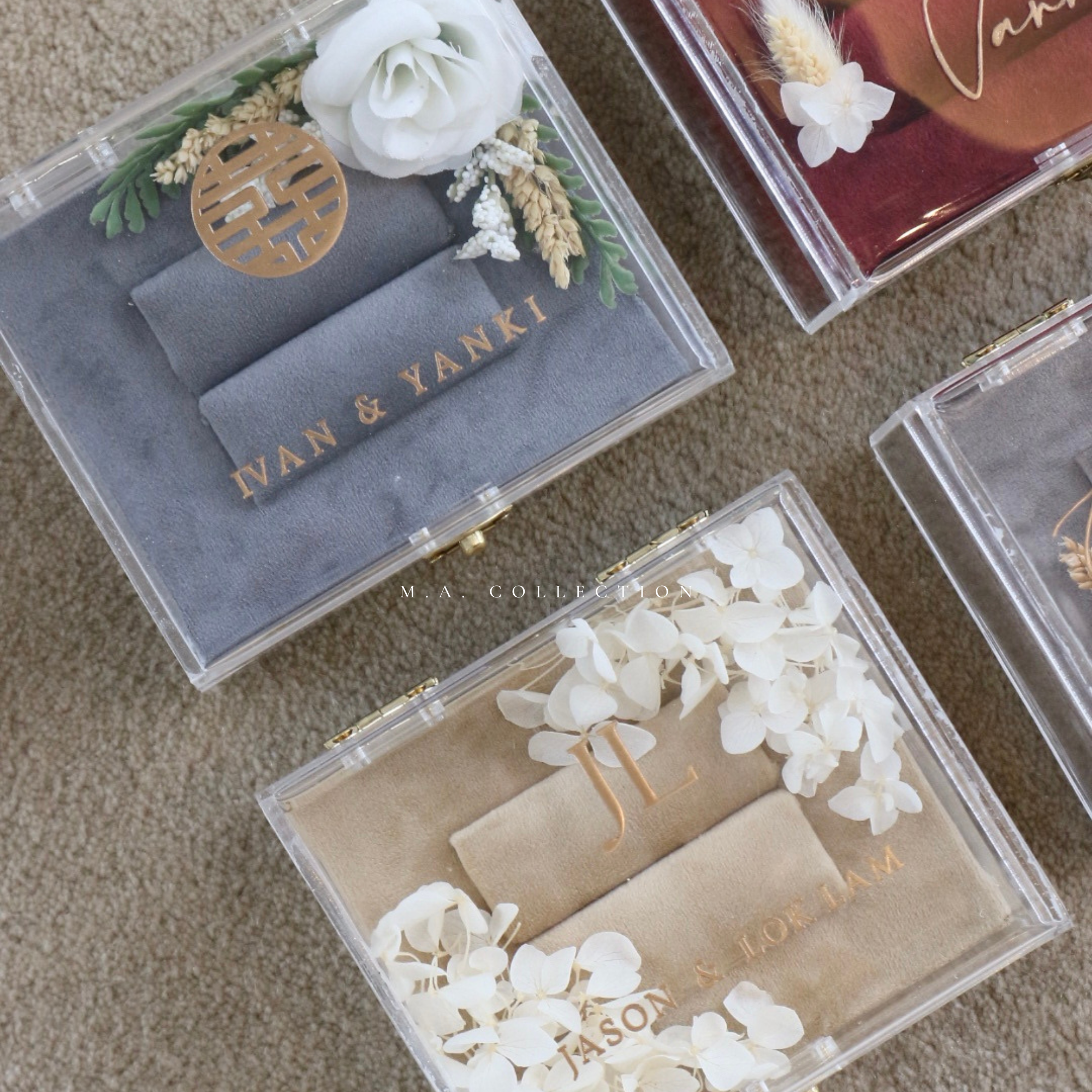 Clear Acrylic Wedding Ring Box