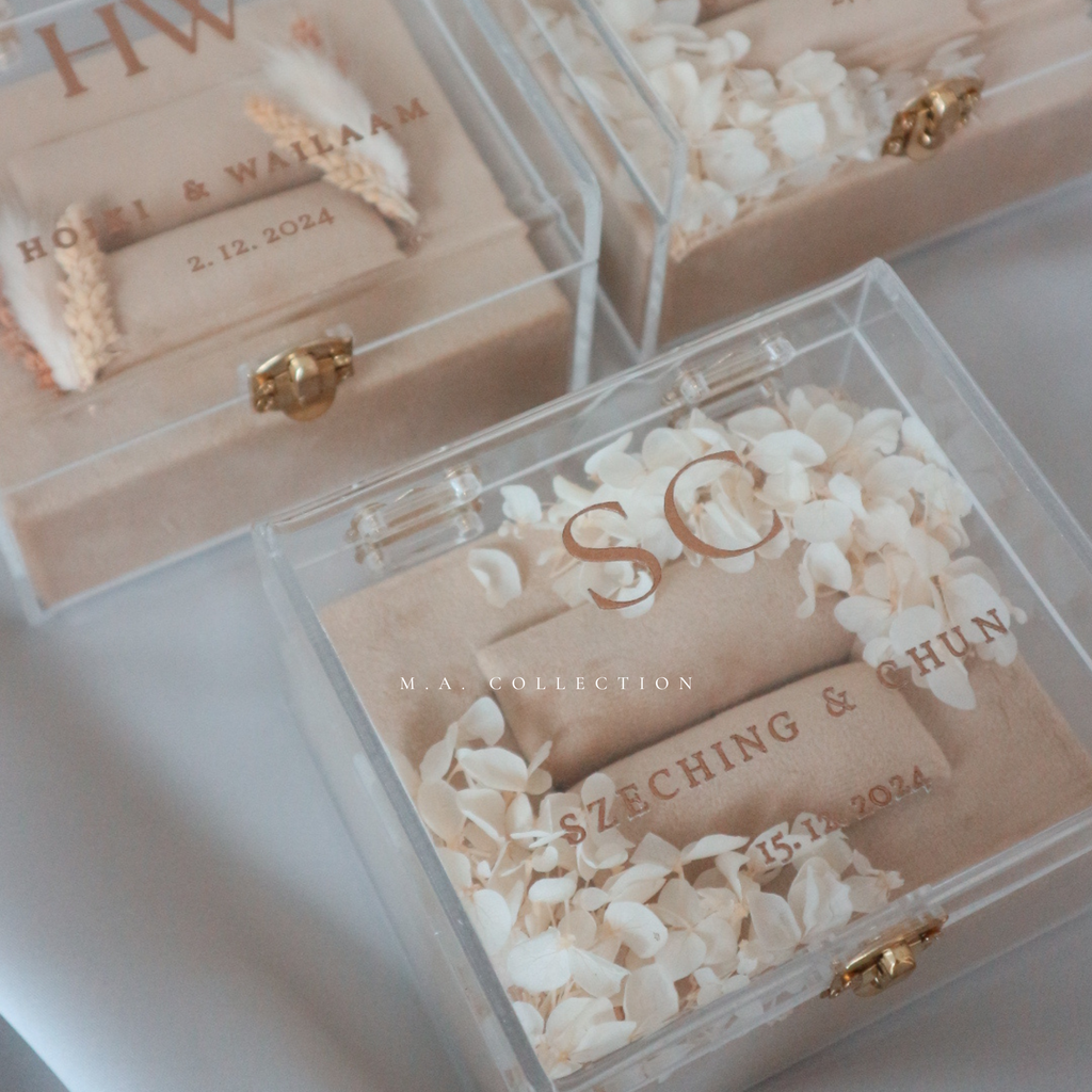 Clear Acrylic Wedding Ring Box