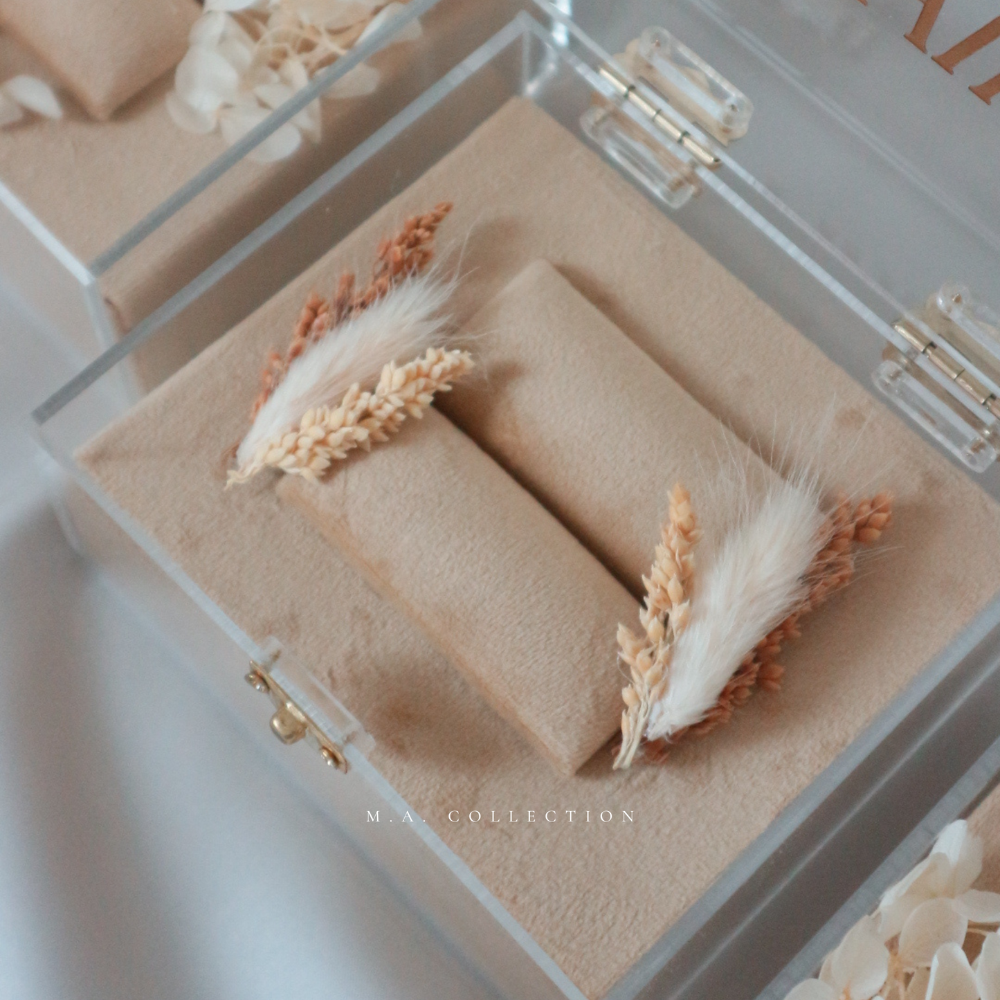 Clear Acrylic Wedding Ring Box
