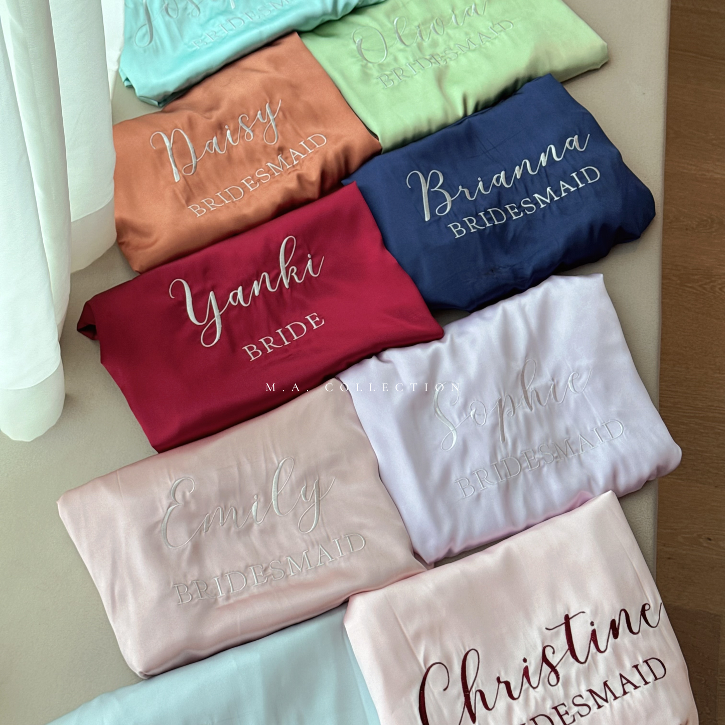 Soft Satin Bridal Robes