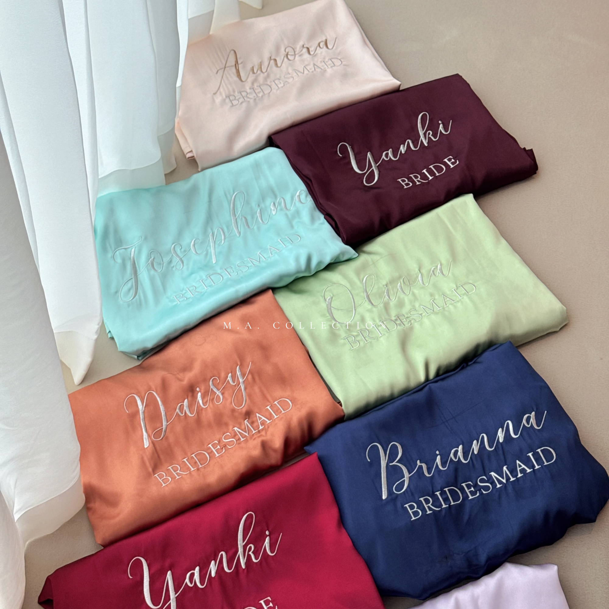 Soft Satin Bridal Robes