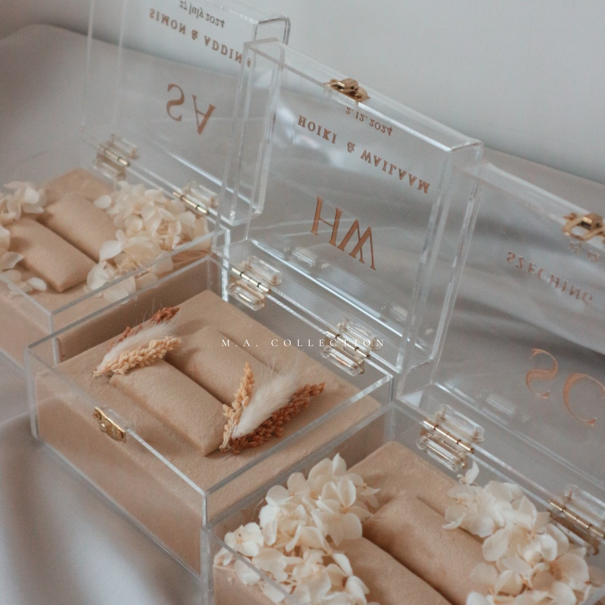 Clear Acrylic Wedding Ring Box