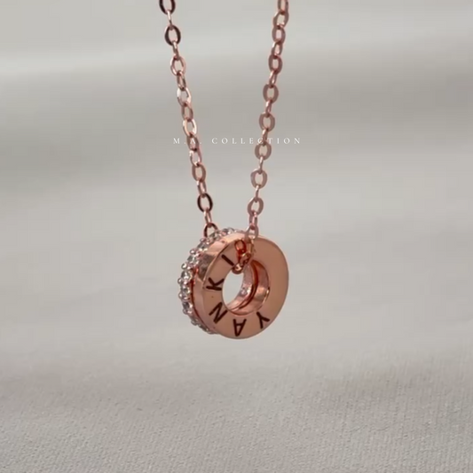 Customized Engraving Rings Necklace