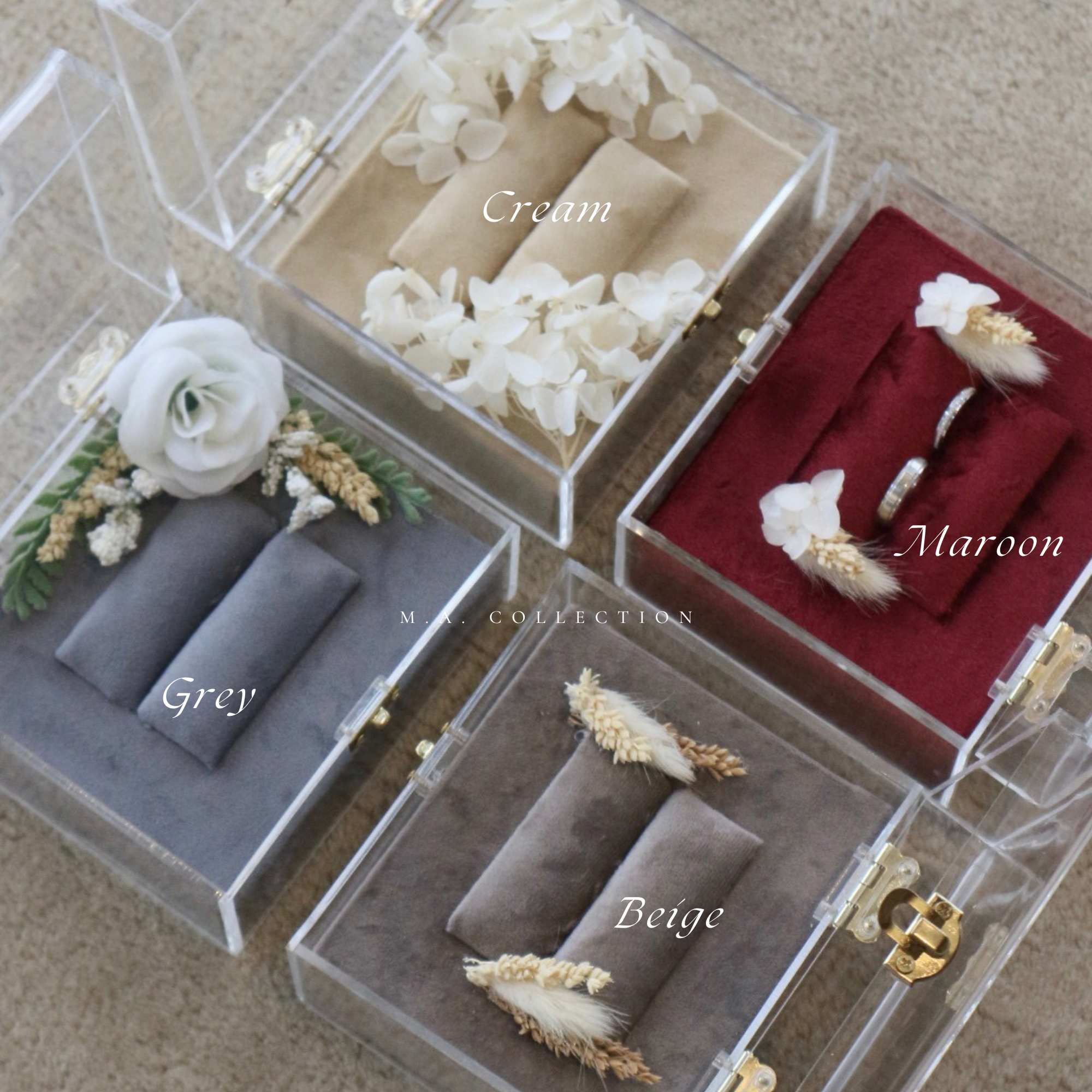 Clear Acrylic Wedding Ring Box