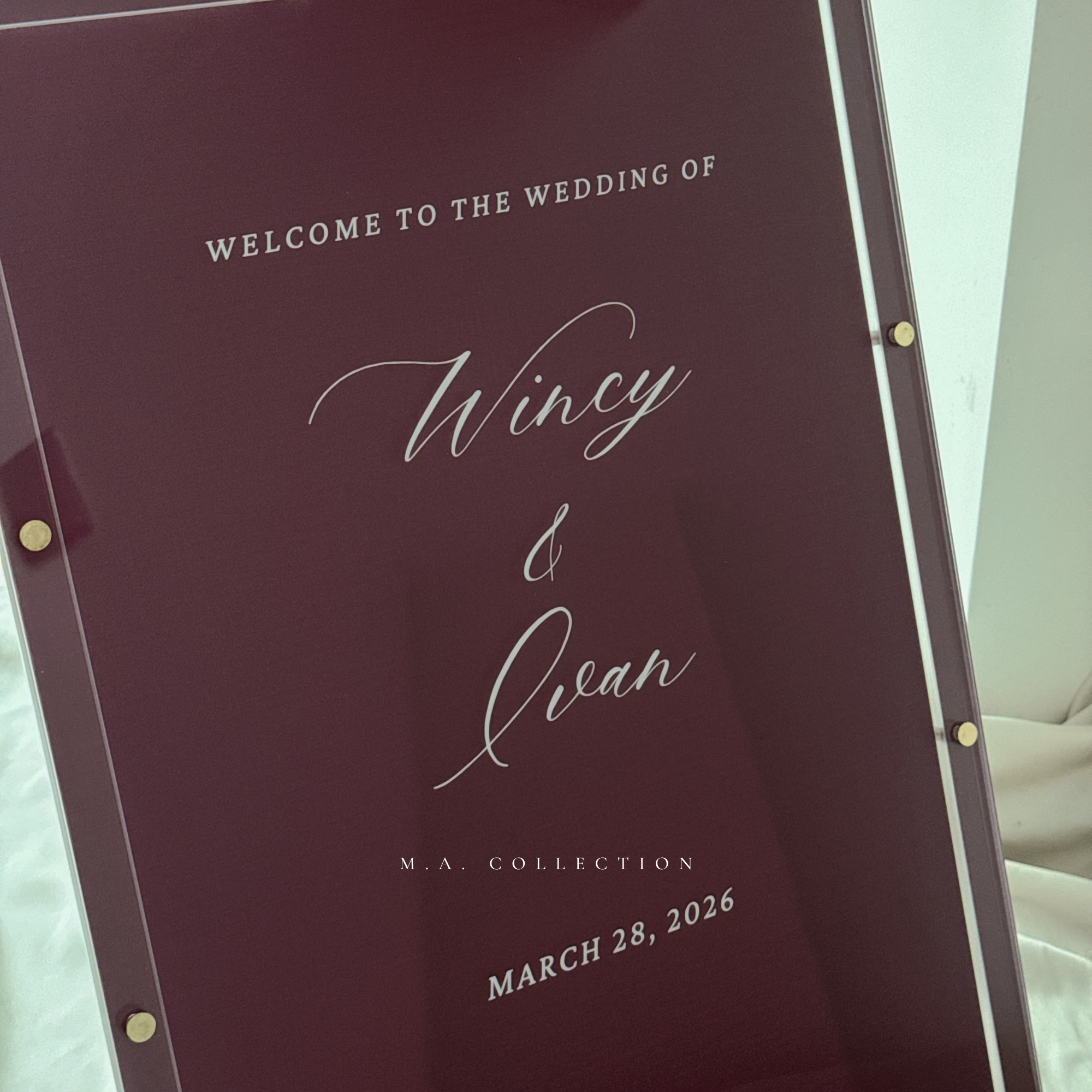 Clear Acrylic Signature Board