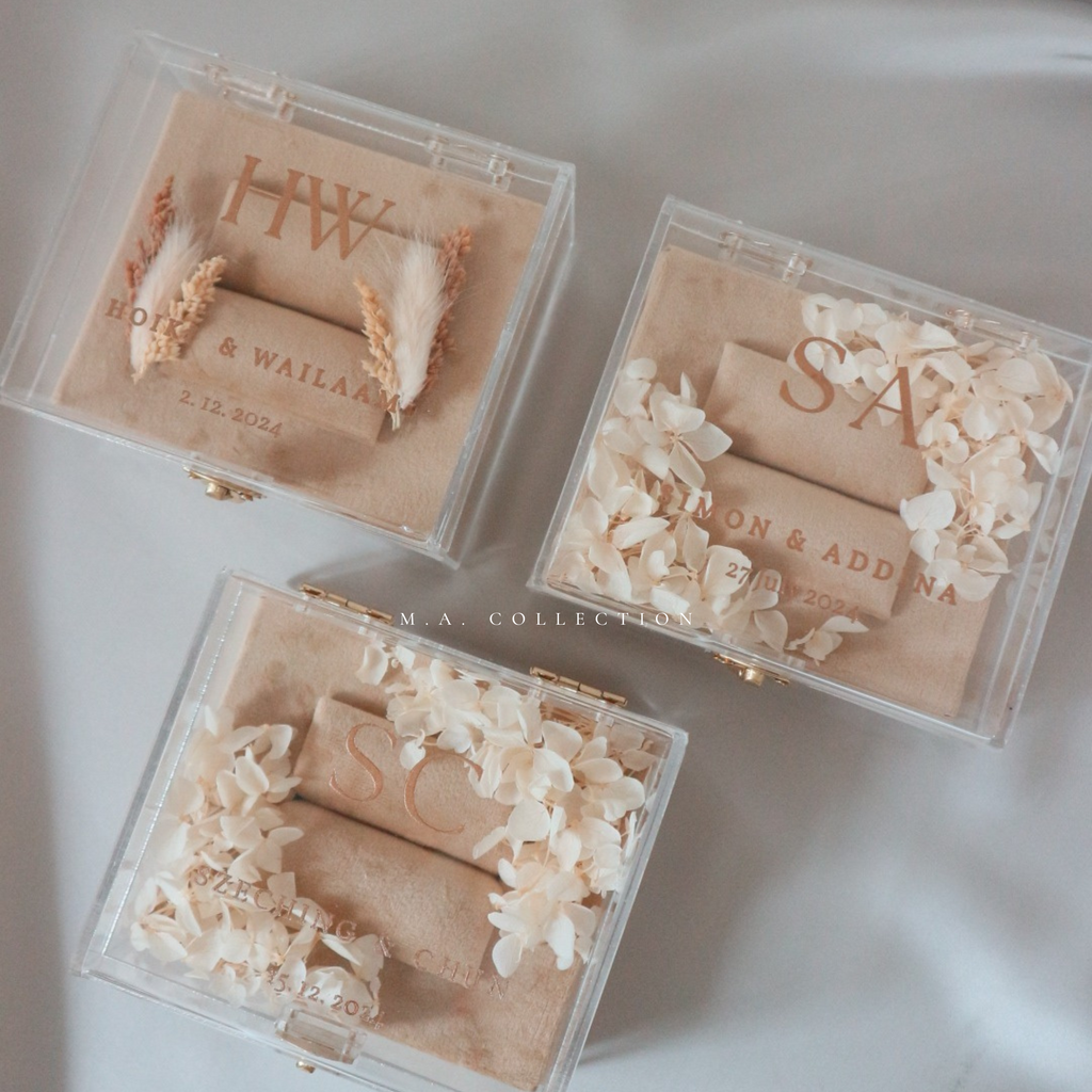 Clear Acrylic Wedding Ring Box
