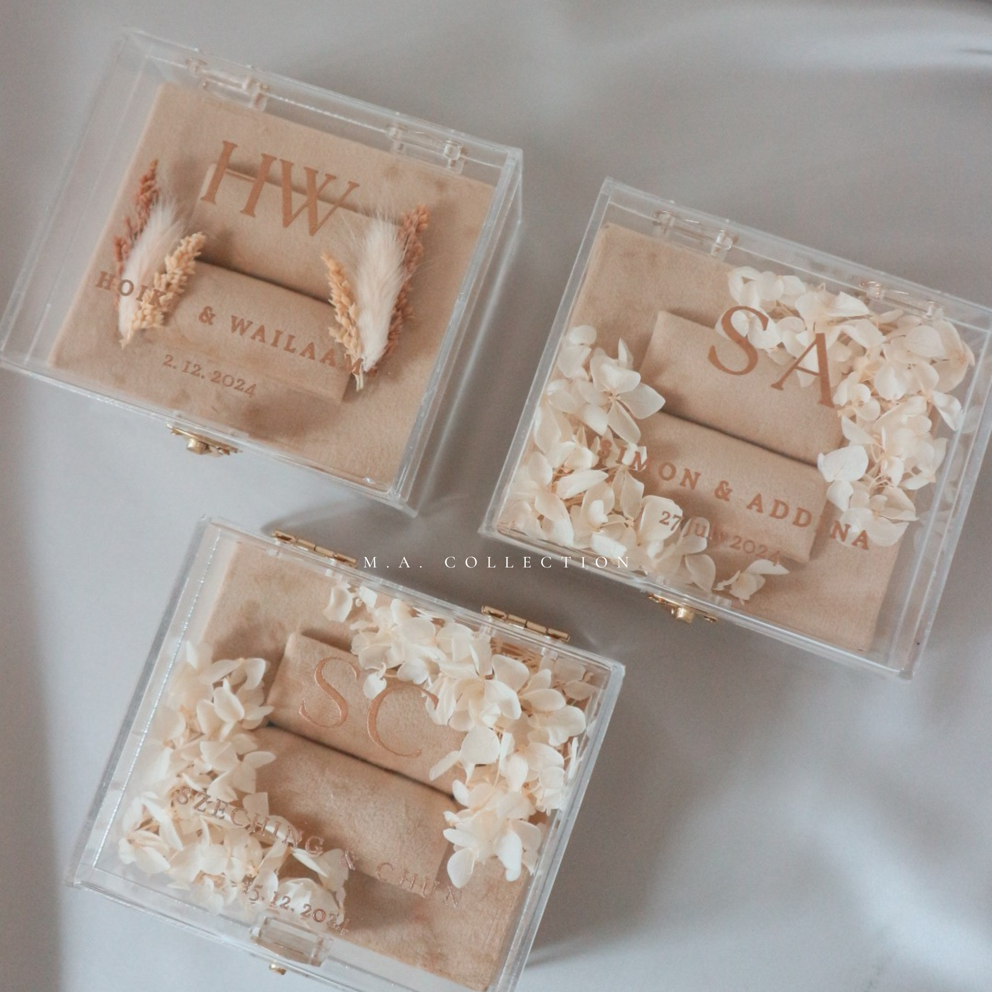 Clear Acrylic Wedding Ring Box