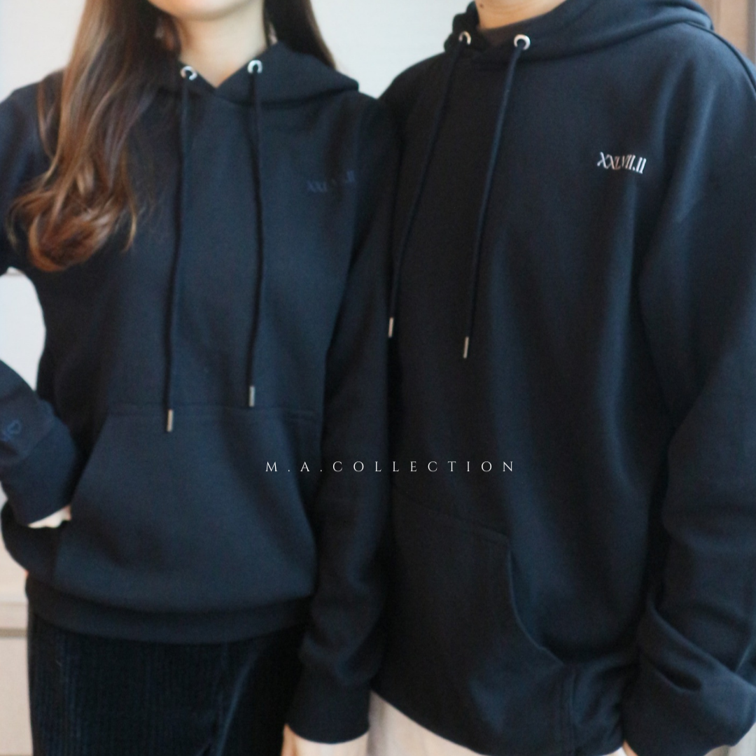 定制刺繡couple hoodies