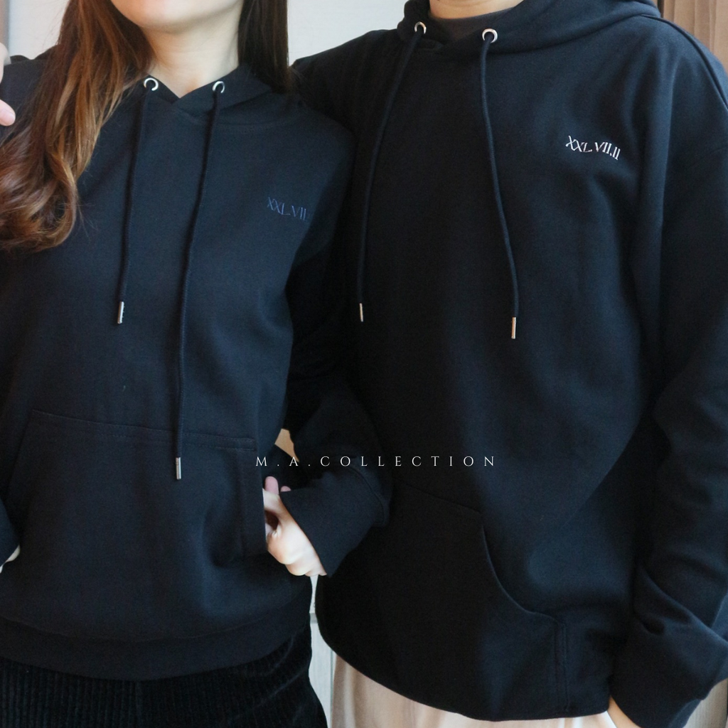 定制刺繡couple hoodies