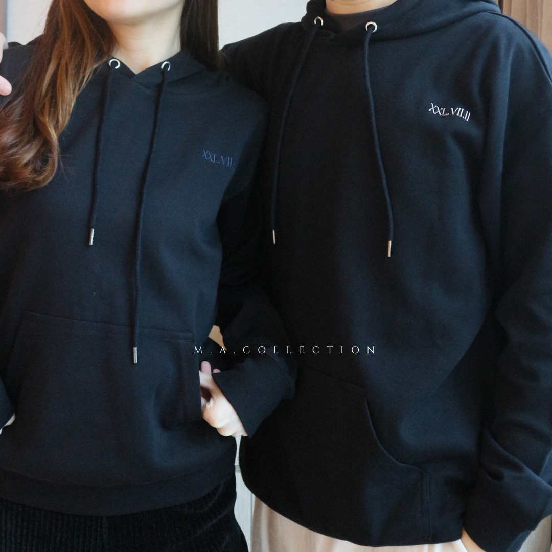 定制刺繡couple hoodies