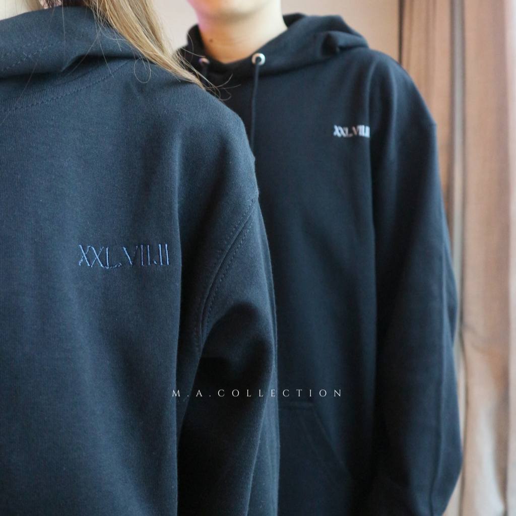 定制刺繡couple hoodies