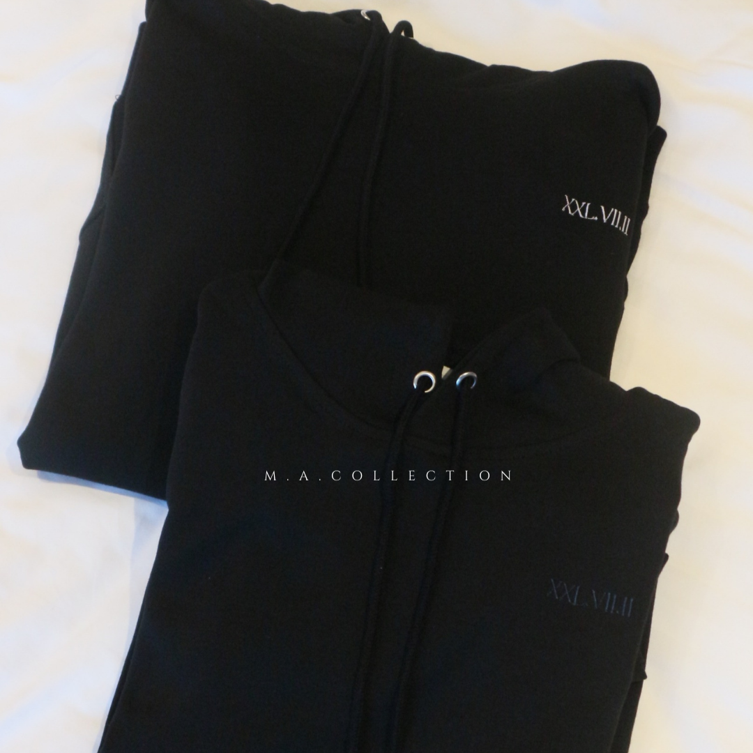 定制刺繡couple hoodies