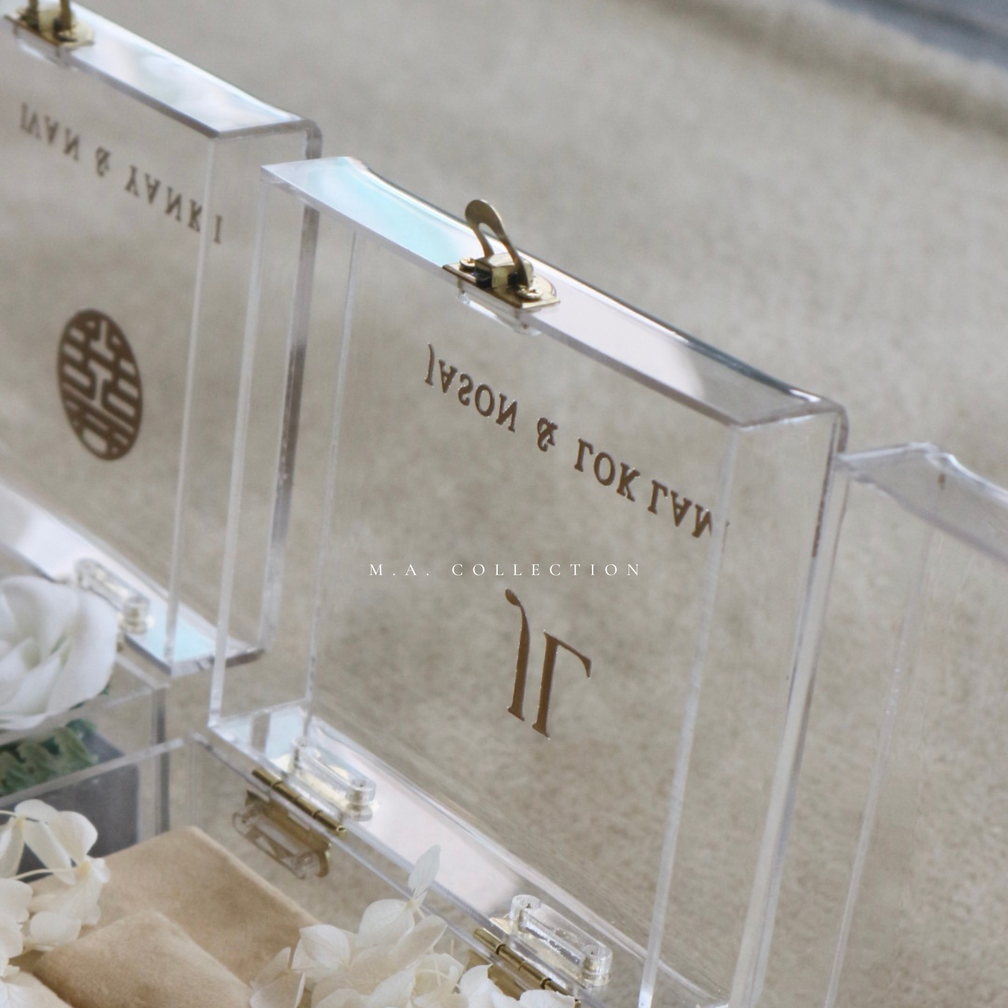 Clear Acrylic Wedding Ring Box