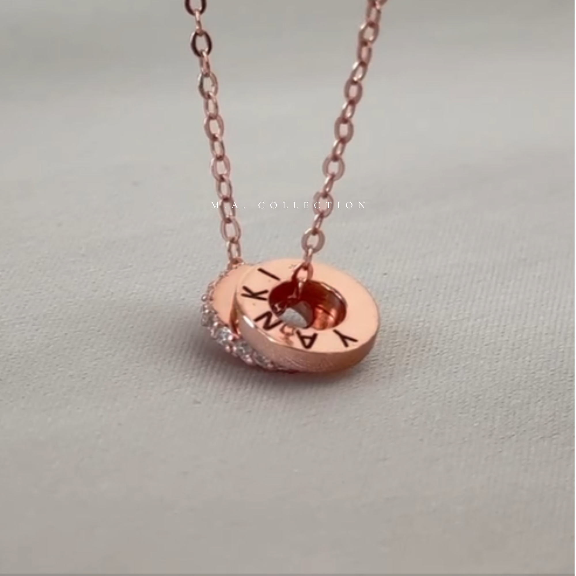 Customized Engraving Rings Necklace