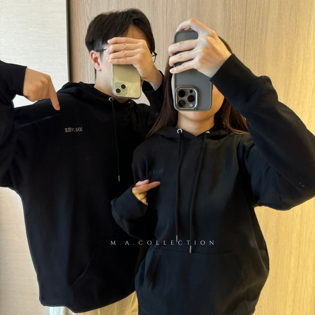 定制刺繡couple hoodies