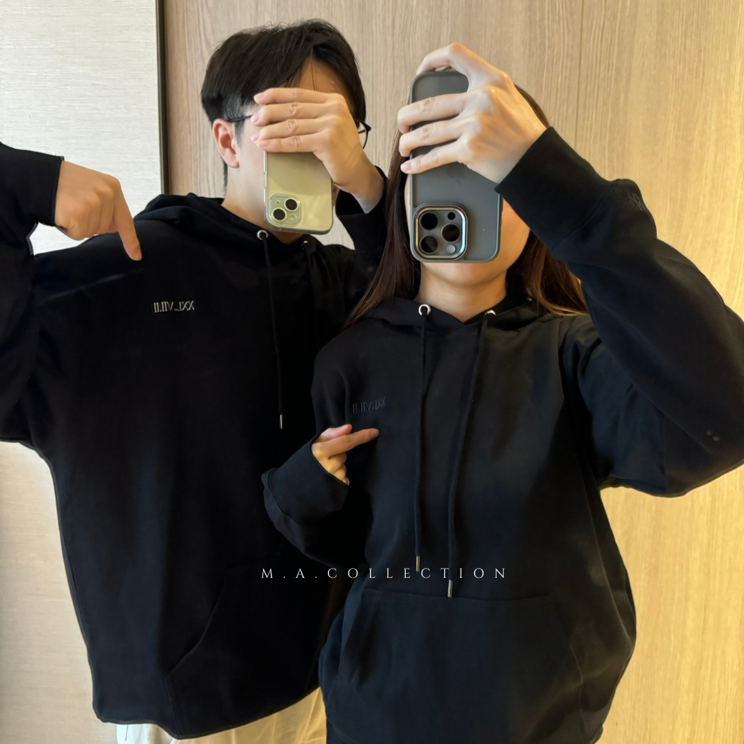 定制刺繡couple hoodies