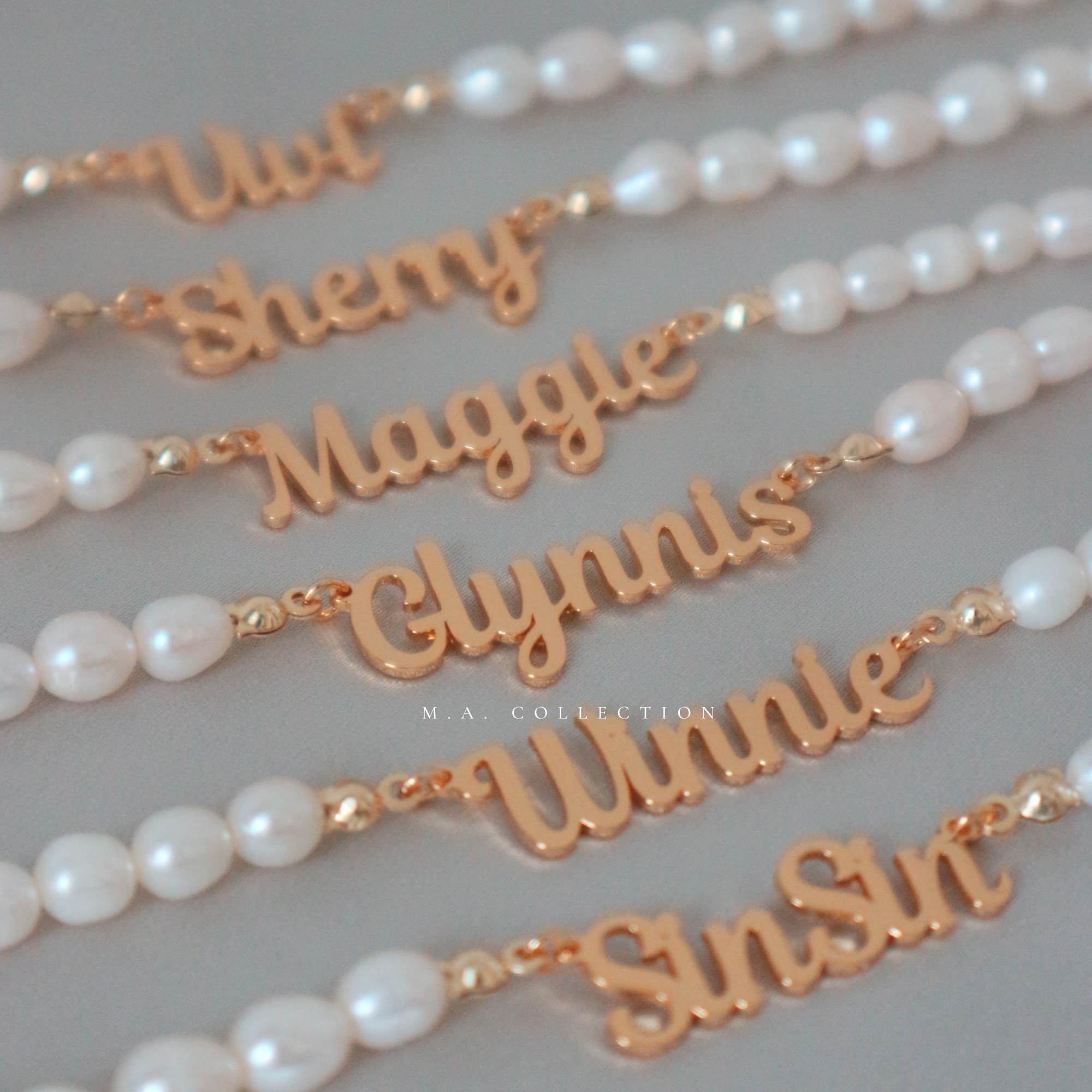 Customized Name Pearl Necklace