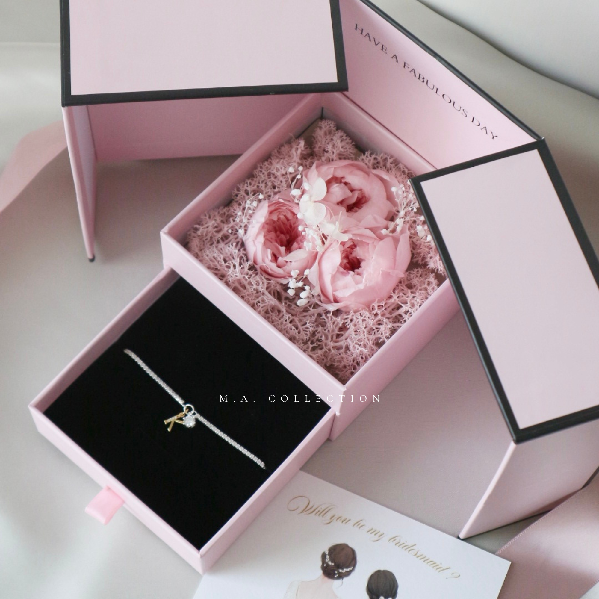 ROMANCE Preserved Flower Bridesmaid Proposal Box Set