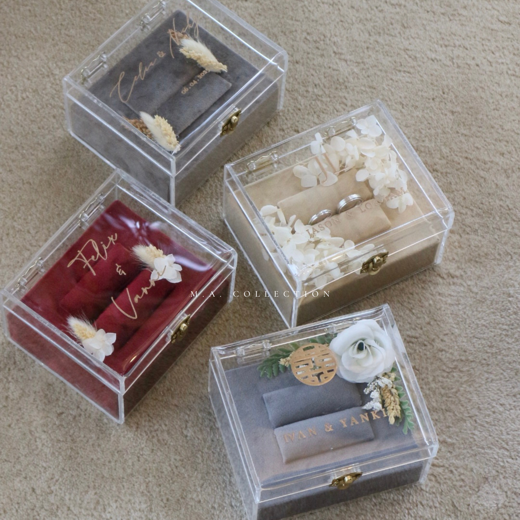 Clear Acrylic Wedding Ring Box