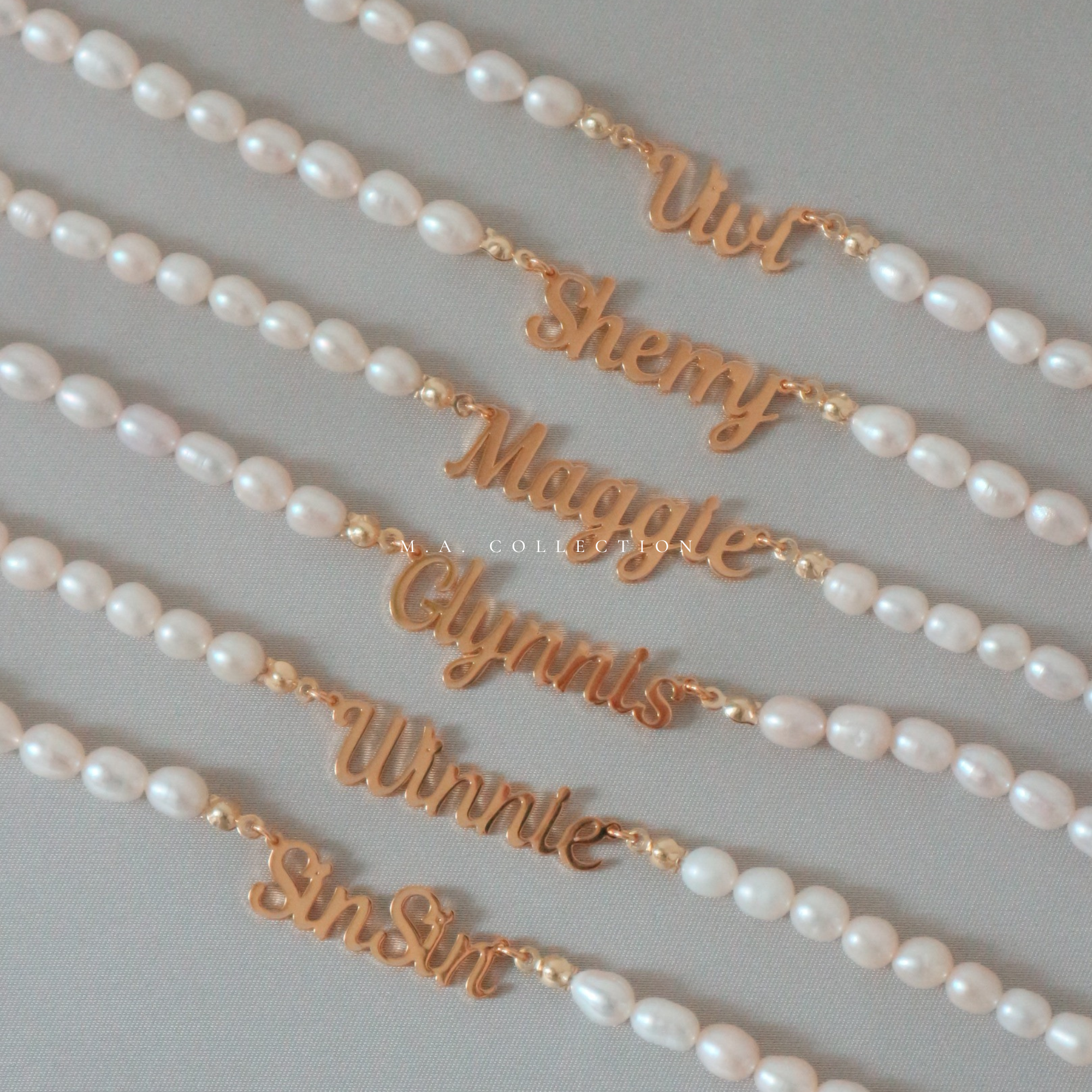 Customized Name Pearl Necklace