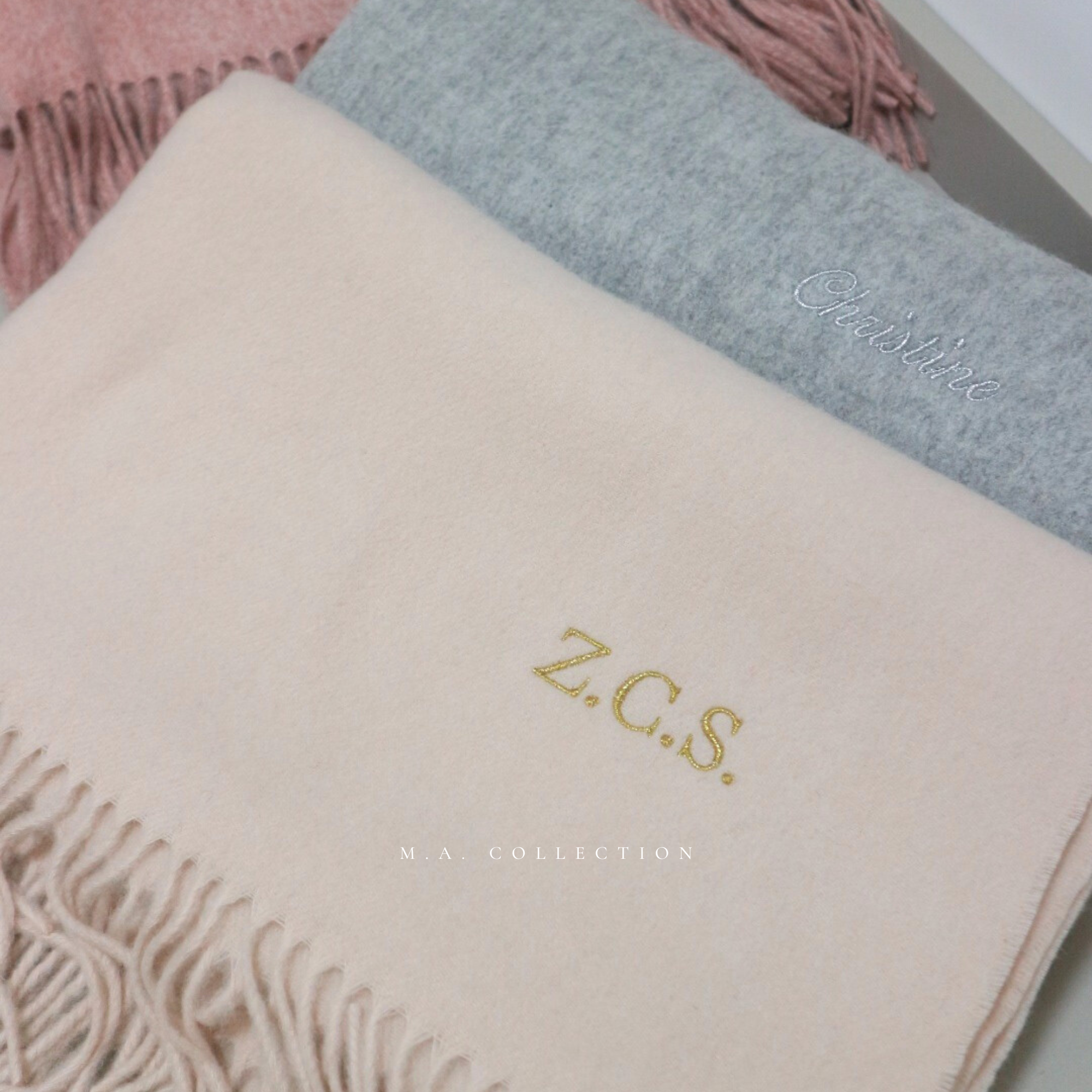 100%羊毛定製刺繡披肩