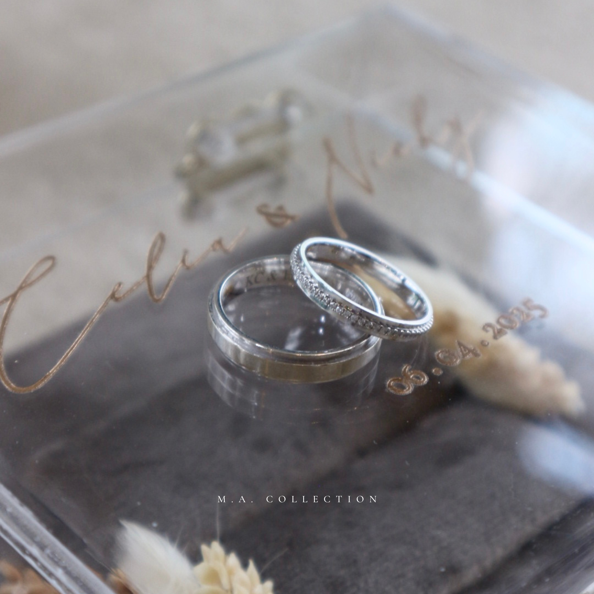 Clear Acrylic Wedding Ring Box