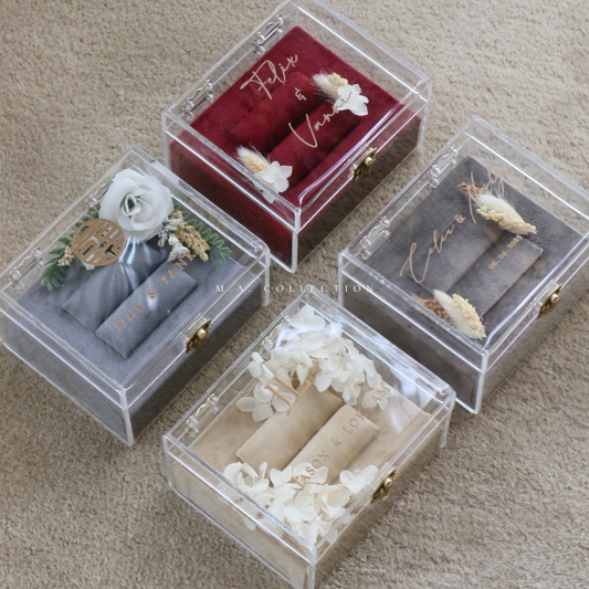 Clear Acrylic Wedding Ring Box