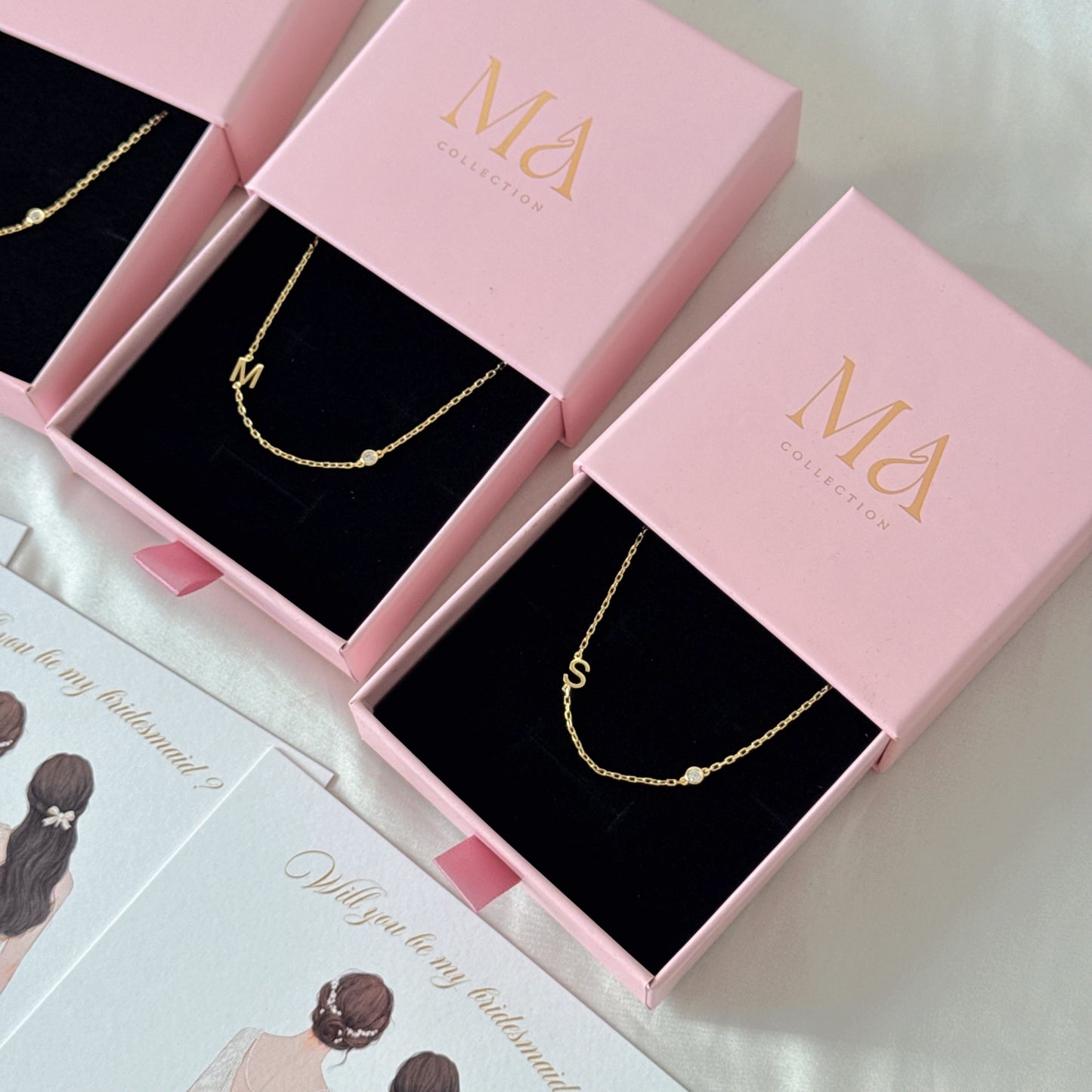 Inital 925 Silver Bubble Necklace