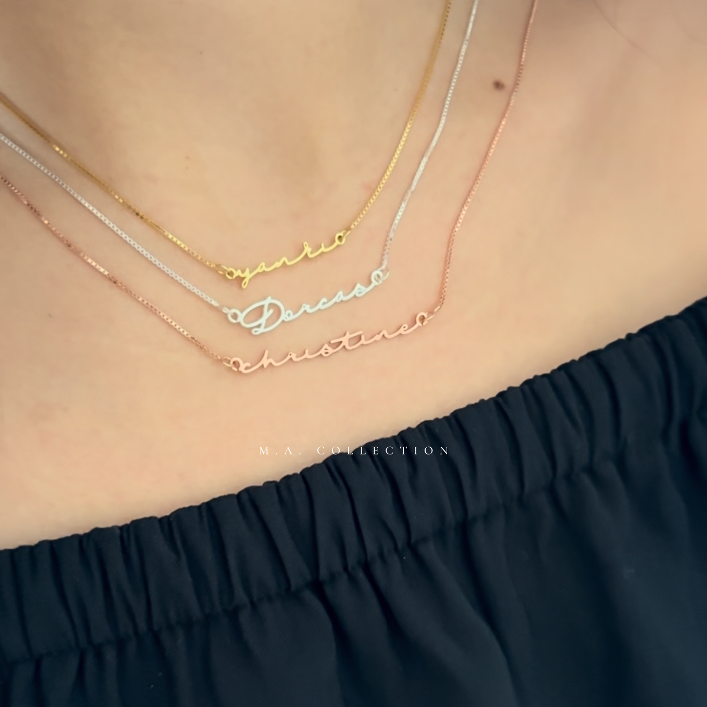 Personalizated Signature Name Necklace 925 Silver