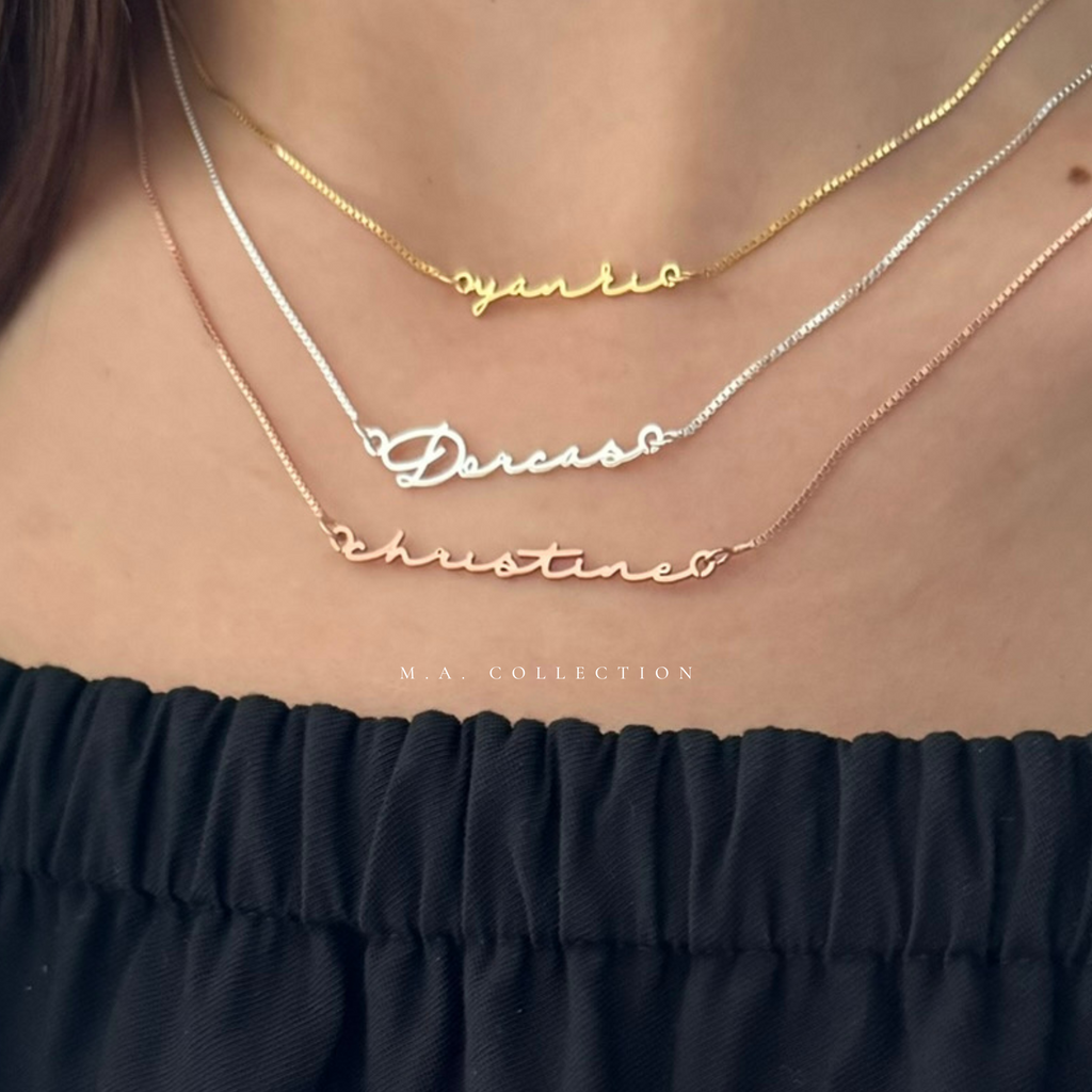 Personalizated Signature Name Necklace 925 Silver
