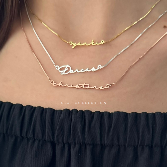 Personalizated Signature Name Necklace 925 Silver
