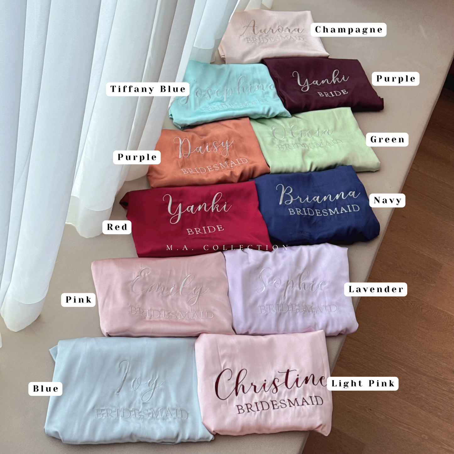 Soft Satin Bridal Robes