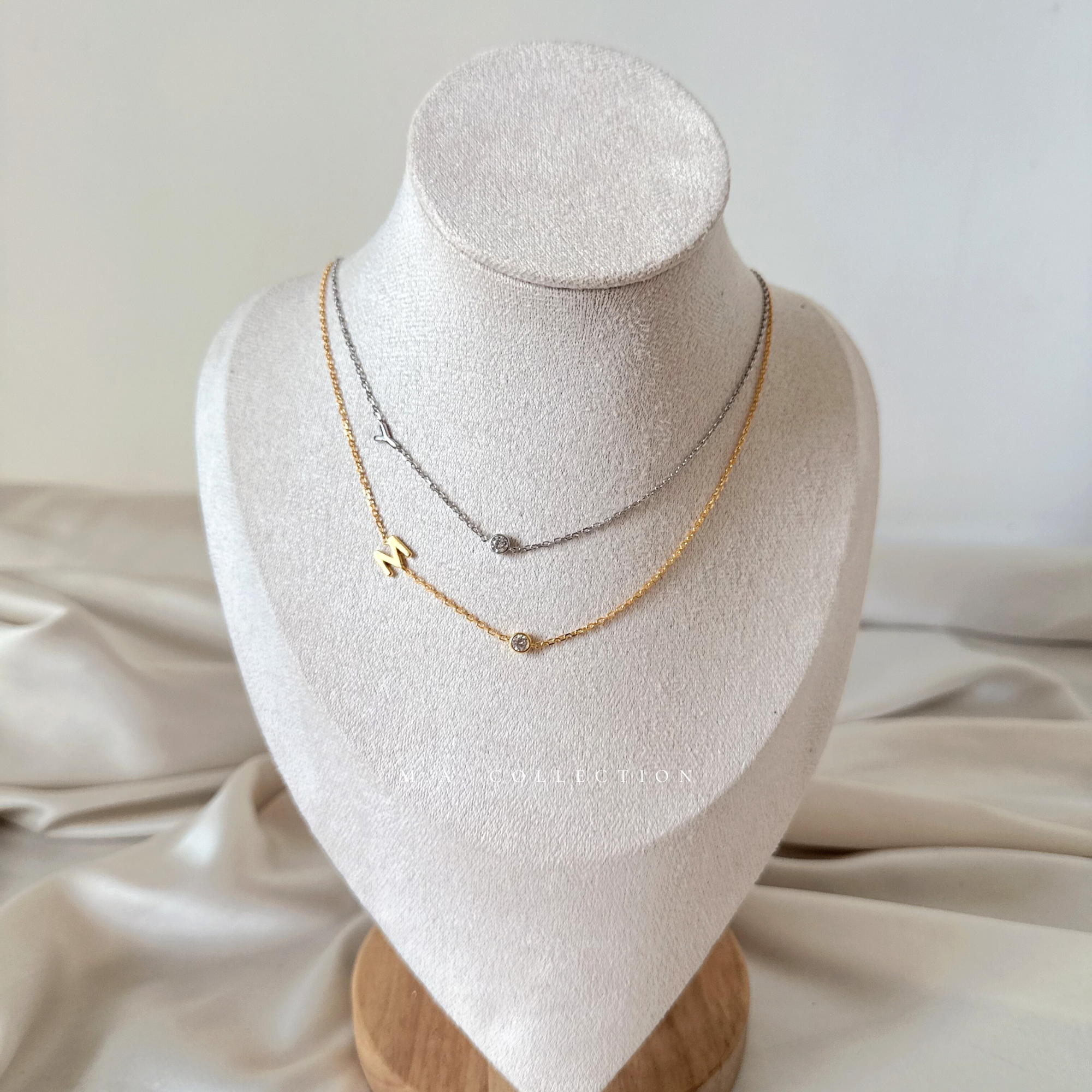 Inital 925 Silver Bubble Necklace