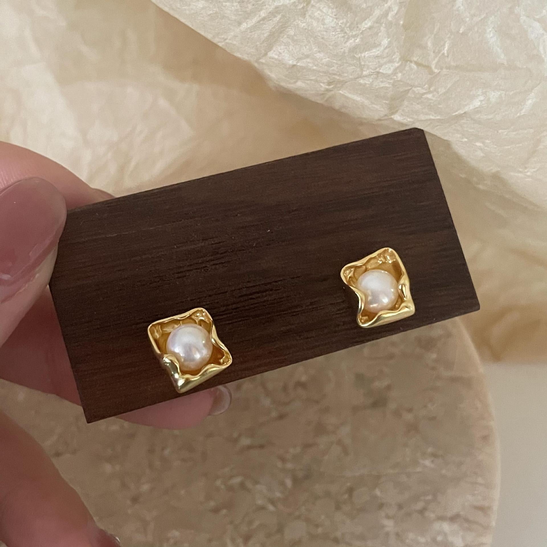 不規則珍珠925銀耳環