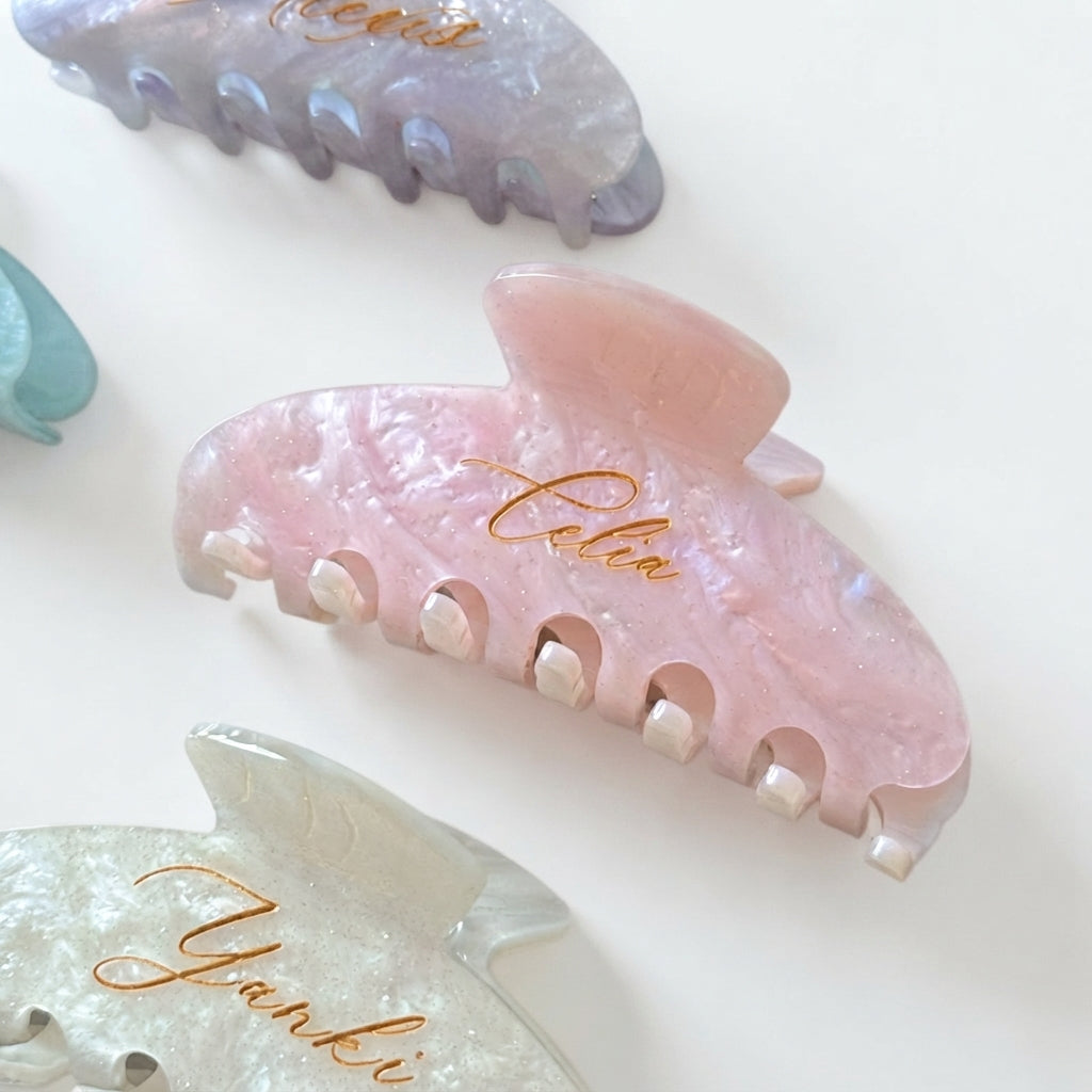 Engraved Name Claw Clip