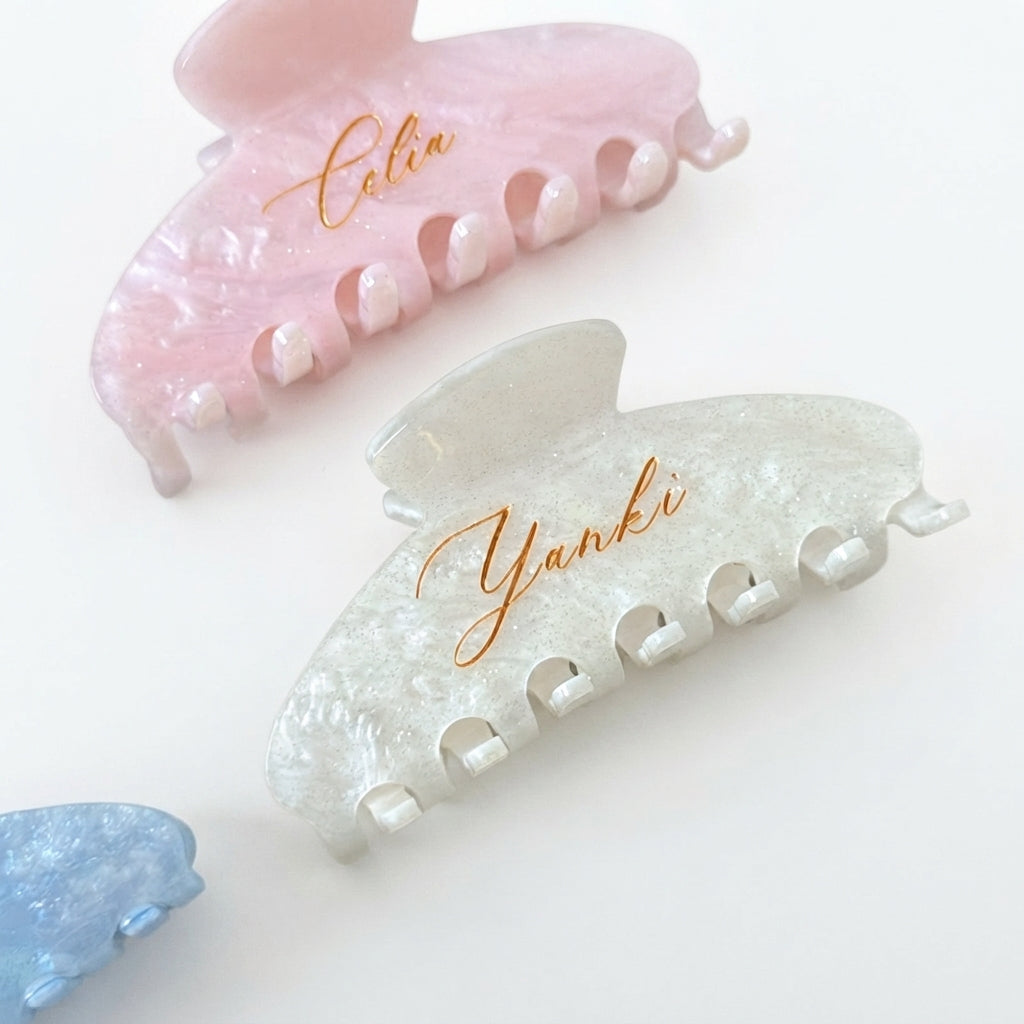 Engraved Name Claw Clip