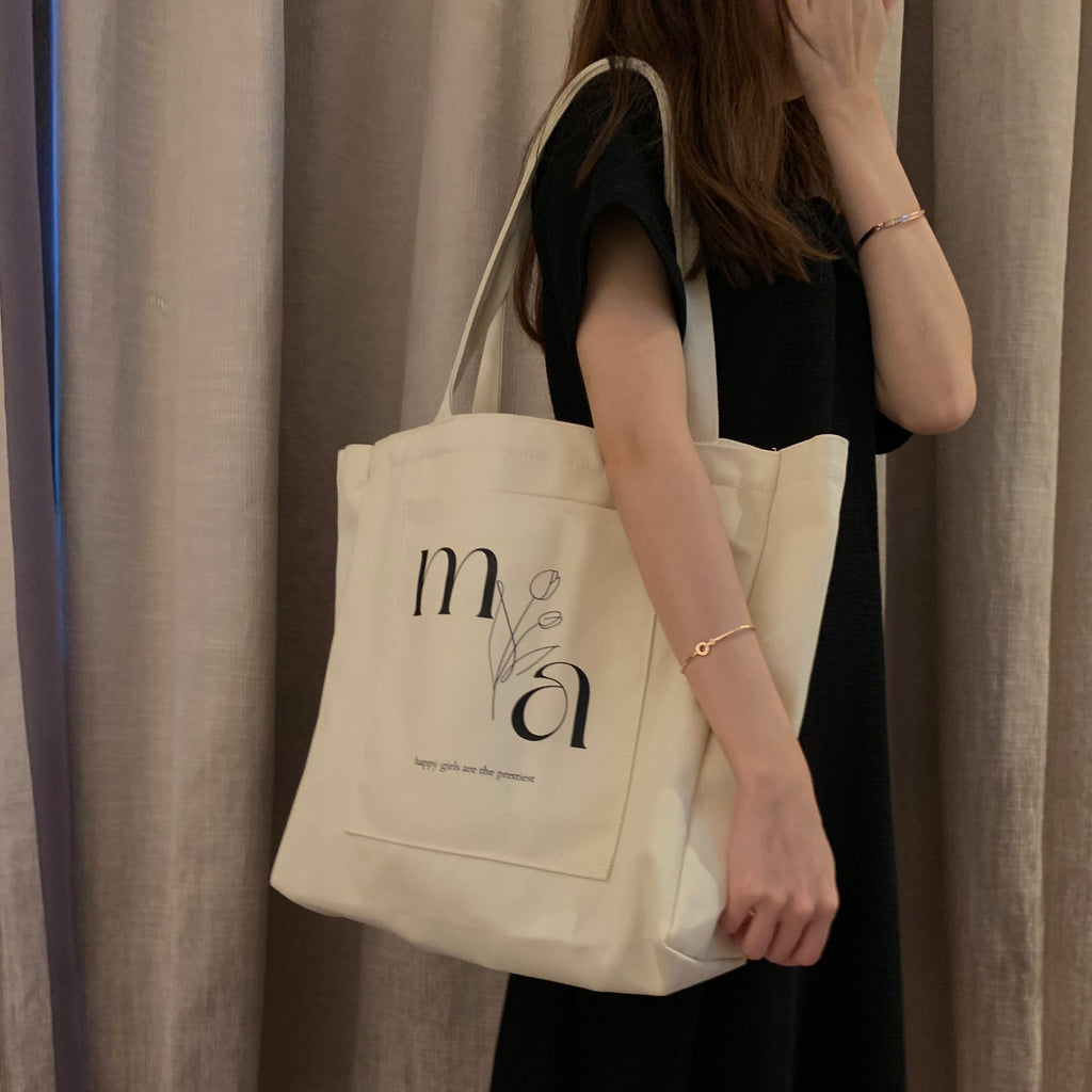 自家設計定制Birth Flowers Tote Bag