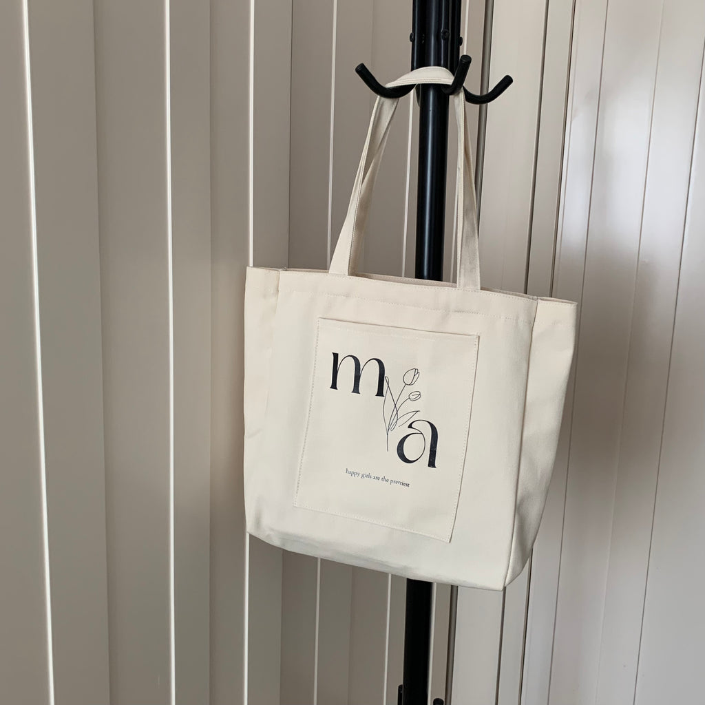自家設計定制Birth Flowers Tote Bag