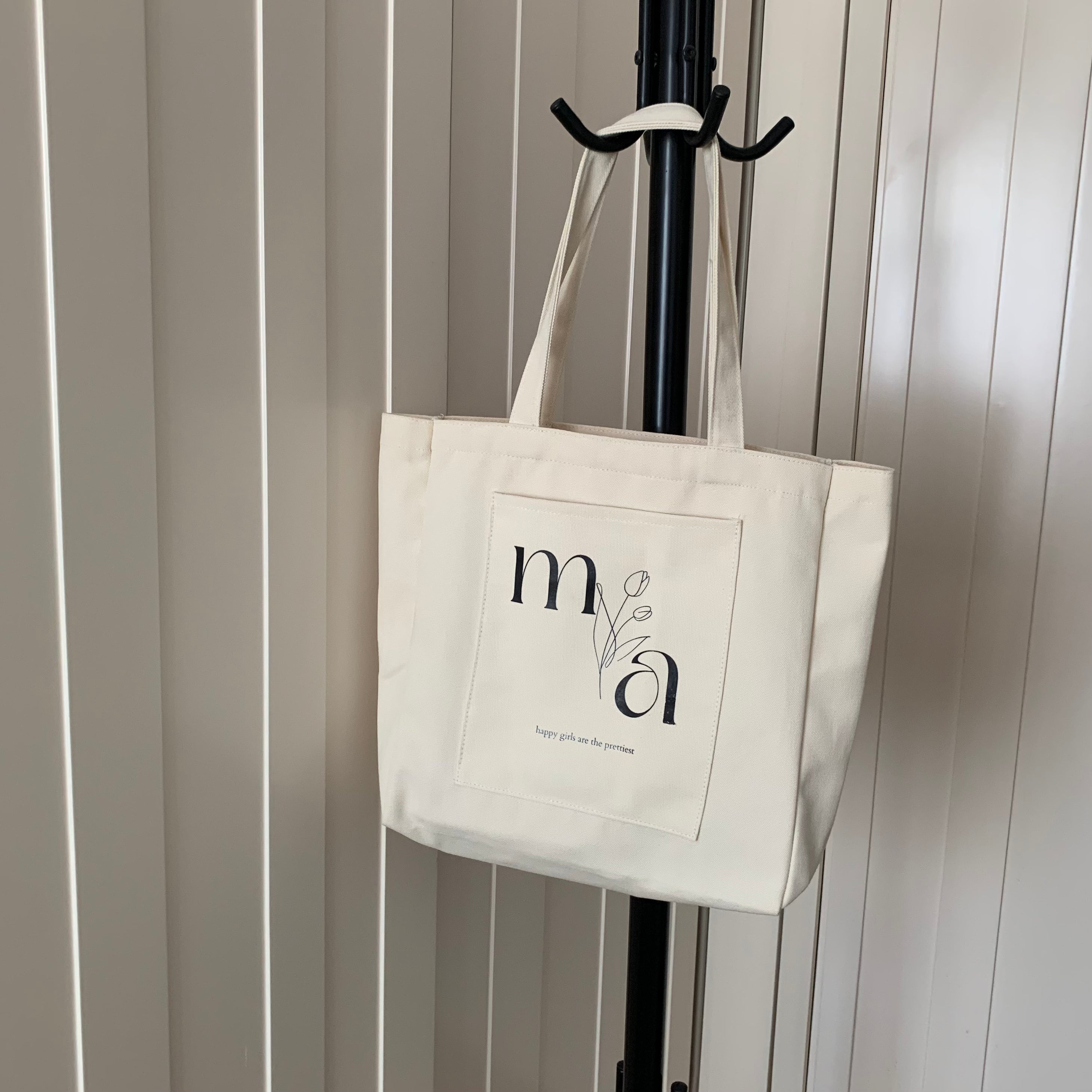 自家設計定制Birth Flowers Tote Bag