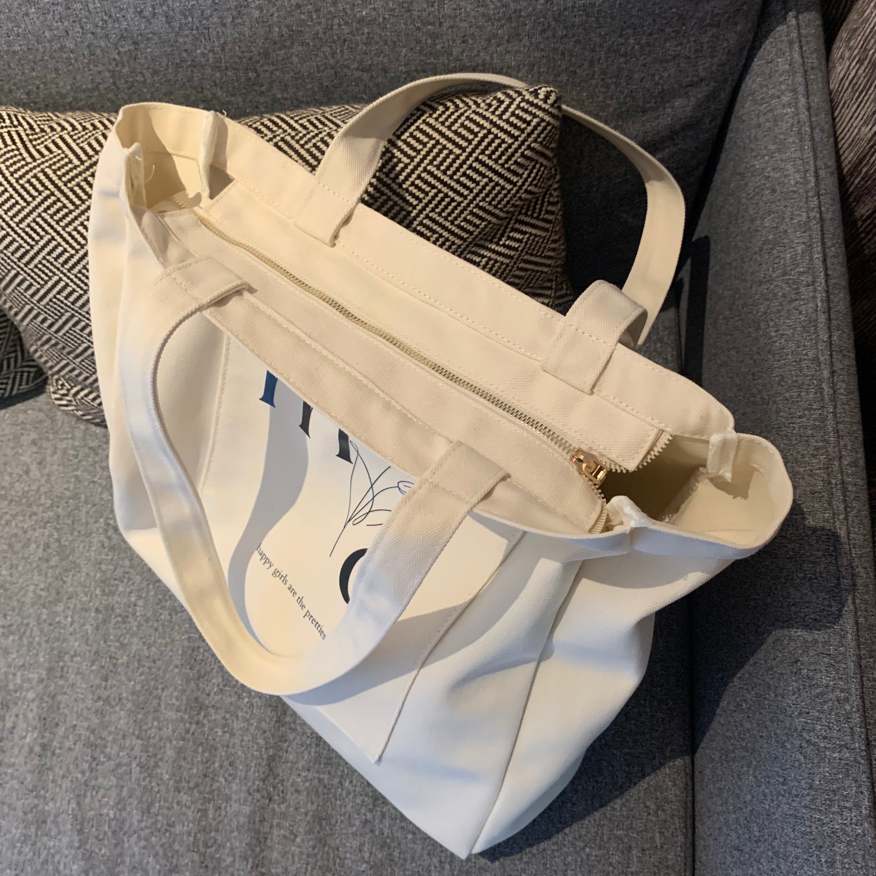 自家設計定制Birth Flowers Tote Bag
