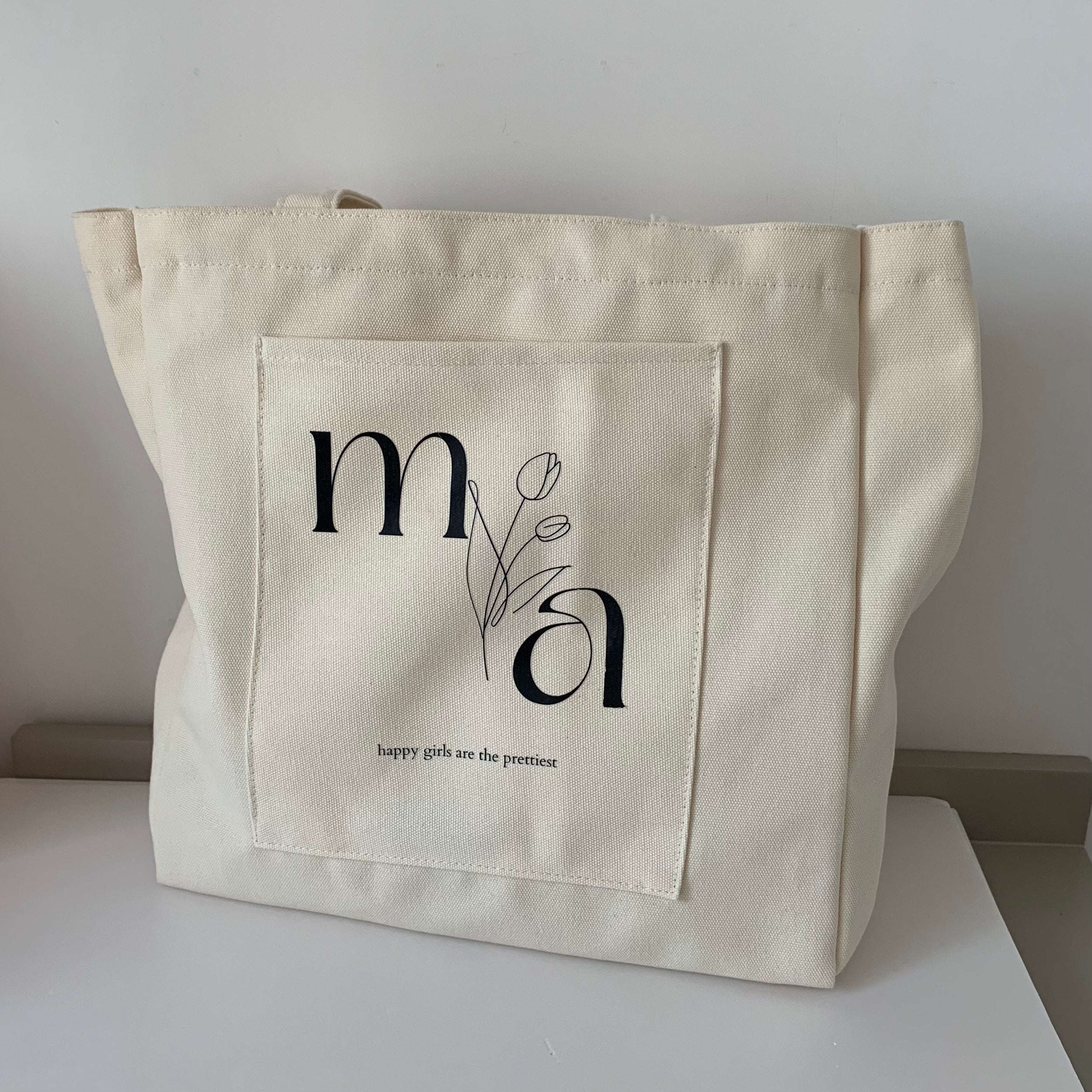 自家設計定制Birth Flowers Tote Bag