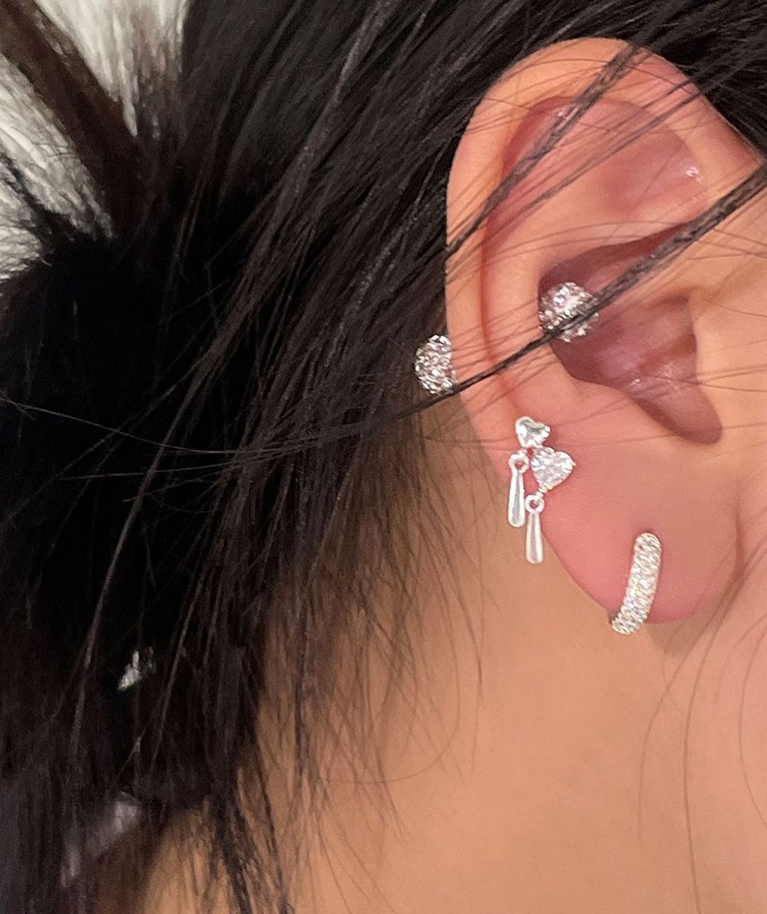 Fine grain series 925 silver earrings