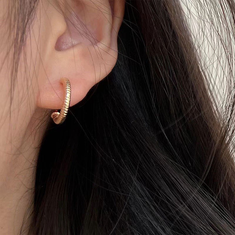 Pearl Hoop 925 Silver Earrings