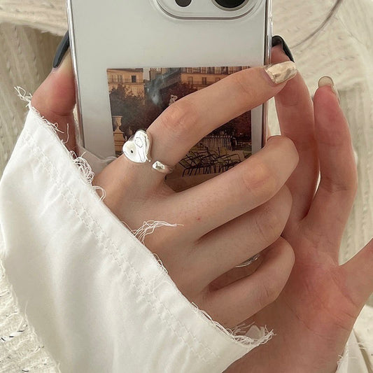 Heart Open 925 Silver Ring