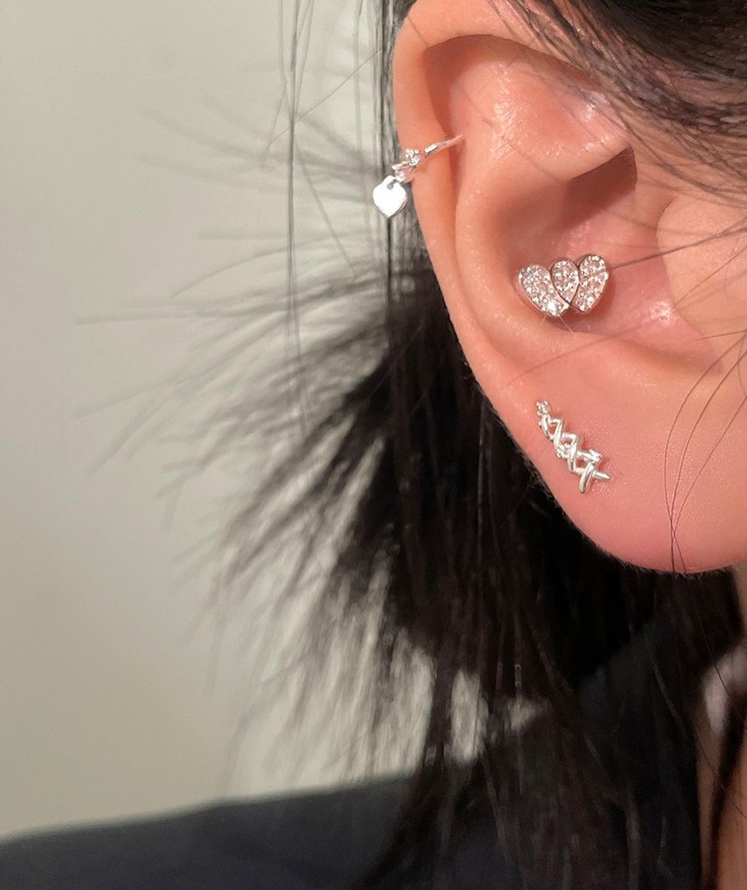 Fine grain series 925 silver earrings